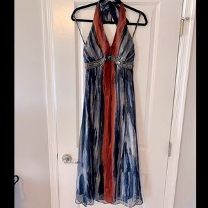 Signature by Robbie Bee Gray Halter Maxi Dress